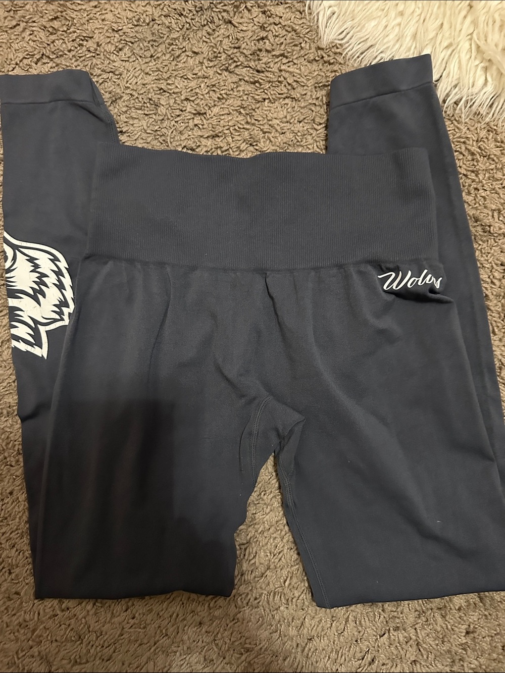 Darc Sport Black High-Waist Leggings with White Graphic - Picture 2 of 4